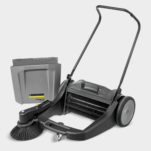 Подметальная машина Karcher KM 70/20 C - <h3>Привод цилиндрической щетки</h3>
Ролик приводится в движение двумя колесами - для отличных результатов очистки при поворотах.