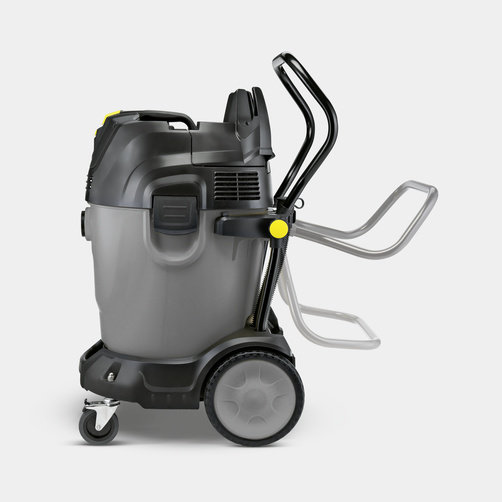 Профессиональный пылесос Karcher NT 65/2 Tact²  - <h3>Легкость транспортировки</h3>
Регулируемая ручка и большие колеса упрощают транспортировку даже на неровных поверхностях.