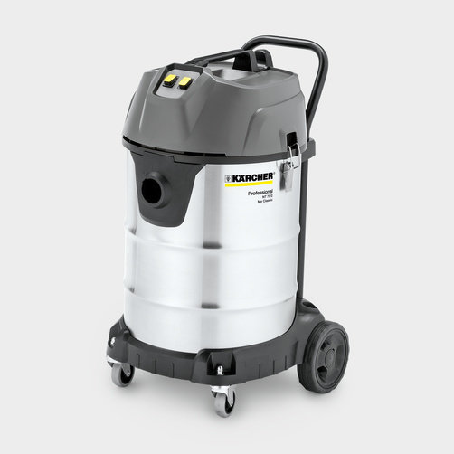 Профессиональней пылесос Karcher NT 90/2 Me Classic - <h3>Прочность конструкции и удобство транспортировки</h3>
Особо прочное шасси с большими колесами и металлическими поворотными роликами позволяет перемещать пылесос по любым поверхностям. Аппараты серийно комплектуются ручкой для перемещения.